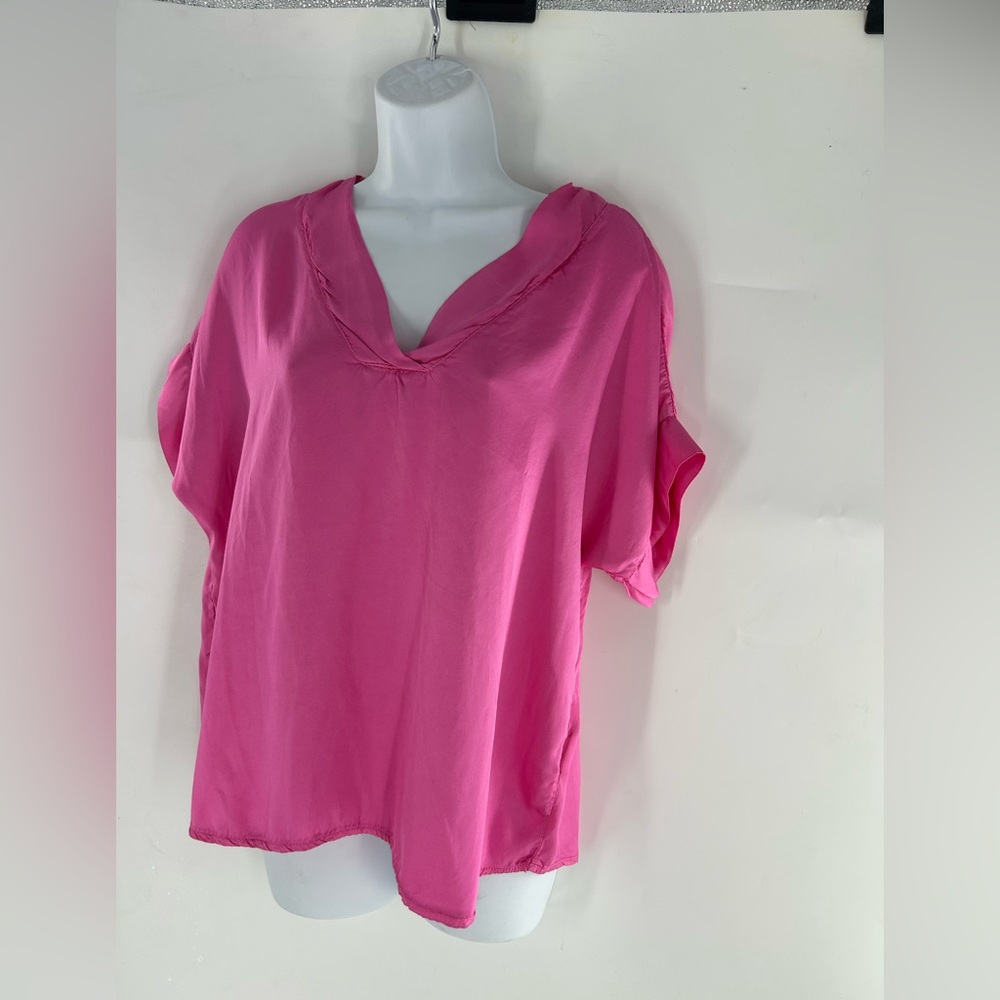 Sosia made in Italy pink flowy blouse top shirt small medium